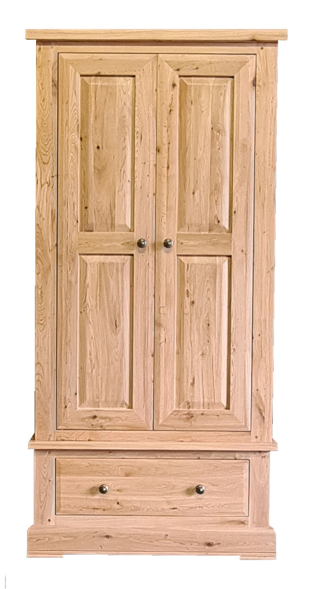 French Rustic Small Wardrobe with Drawer