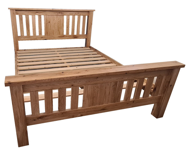 French Rustic Double Slat Bed (4'6")
