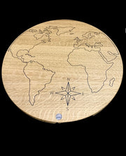 World Map Side Table