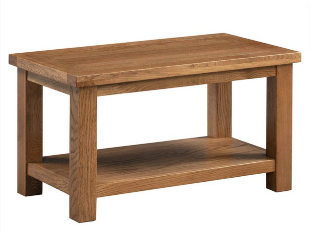 Derwent Rustic Small Coffee Table with Shelf