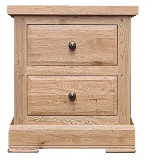 French Rustic 2 Drawer Bedside