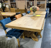 Grand French Rustic Oak Extending Dining Table