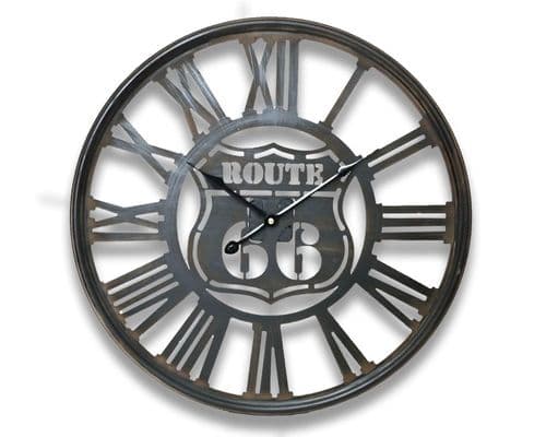50cm Industrial Metal Route 66 Clock