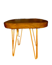 Jersey Oak Large Hairpin Stool/Side table with legs