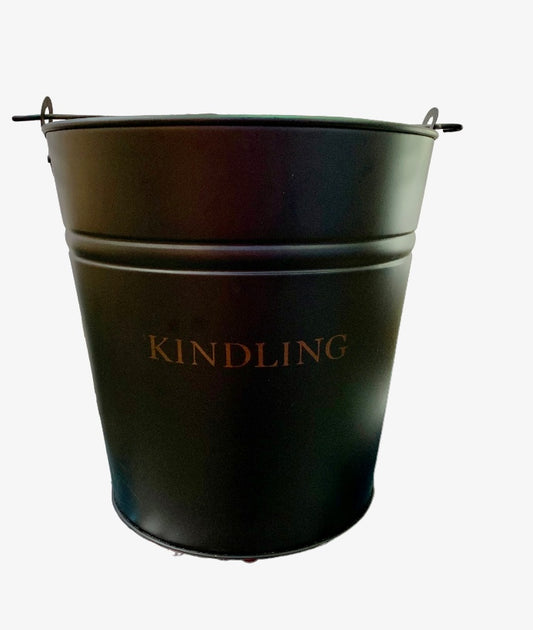 Black Kindling Bucket Jersey Oak Furniture