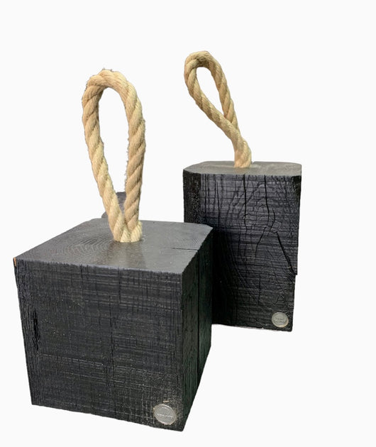 Distressed Rope Doorstop, Black Jersey Oak Furniture