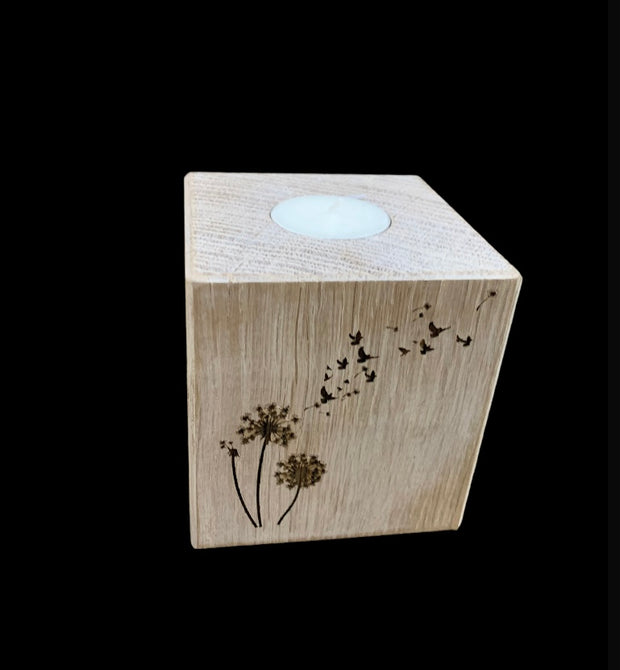 Engraved Coastal Candle Cube - 10 x 10