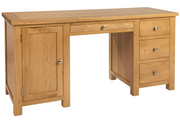 Derwent Oak Double Pedestal Desk