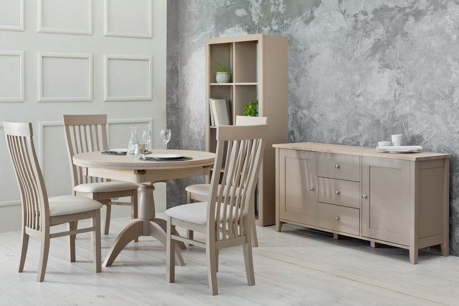 Wichita Table Oval, Extending, Double Pedestal Jersey Oak Furniture