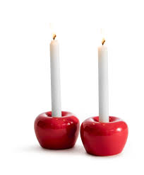 Apple Candleholder Small 2-pack Red