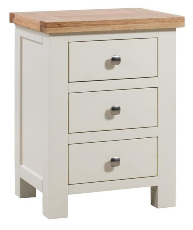Derwent Painted Bedside Table with 3 Drawers