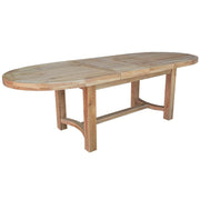 French Rustic Oak Extending Oval Dining Table