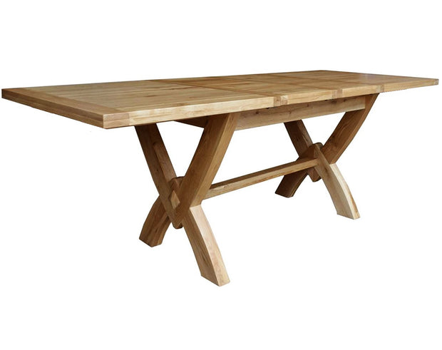 French Rustic Oak Extending Dining Table