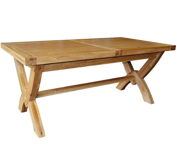 French Rustic Oak Extending Dining Table