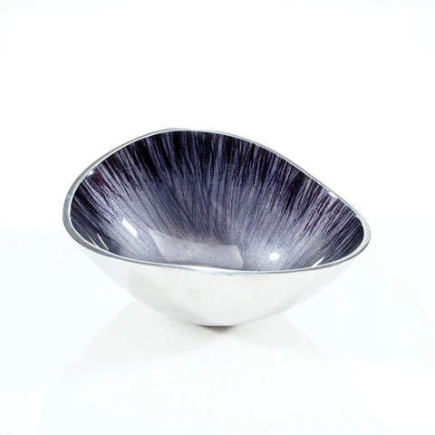 Brushed Black Oval Bowl