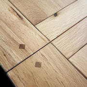 Petite French Rustic Oak Extending Dining Table