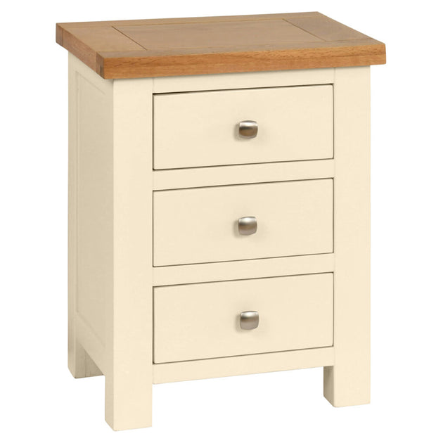 Derwent Painted Bedside Table with 3 Drawers