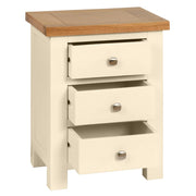 Derwent Painted Bedside Table with 3 Drawers