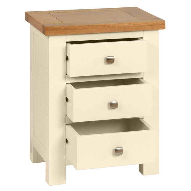 Derwent Painted Bedside Table with 3 Drawers