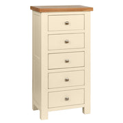 Derwent Painted  5 Drawer Tall Chest Of Drawers