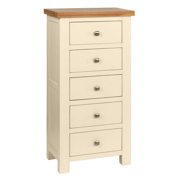 Derwent Painted  5 Drawer Tall Chest Of Drawers