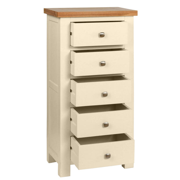 Derwent Painted  5 Drawer Tall Chest Of Drawers