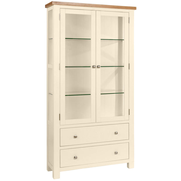 Derwent Painted Display Cabinet with Glass Doors