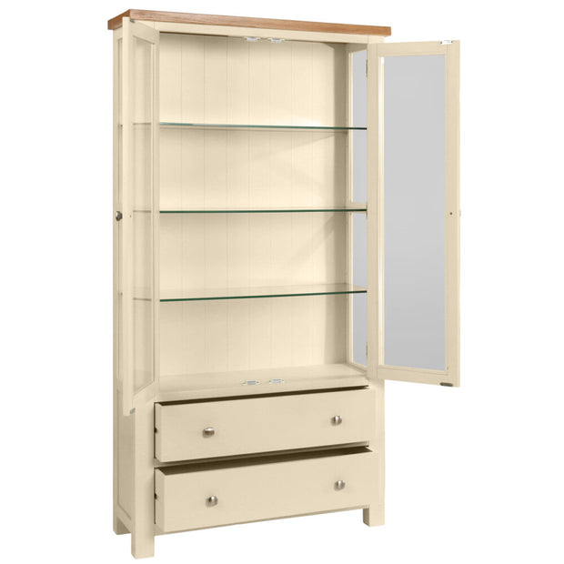 Derwent Painted Display Cabinet with Glass Doors