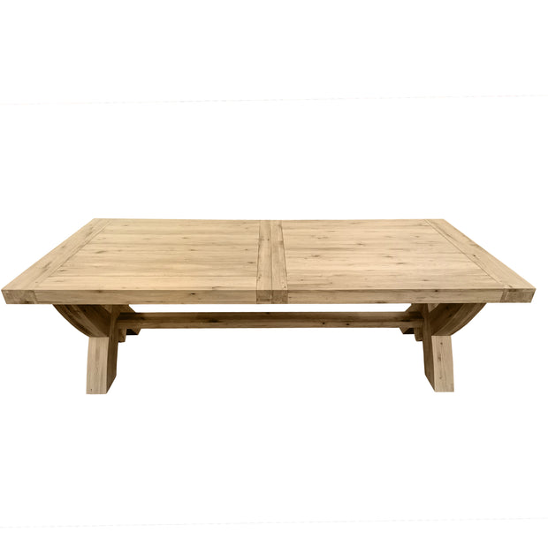 Grand French Rustic Oak Extending Dining Table