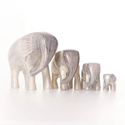 Brushed Silver Elephant, Trunk Down