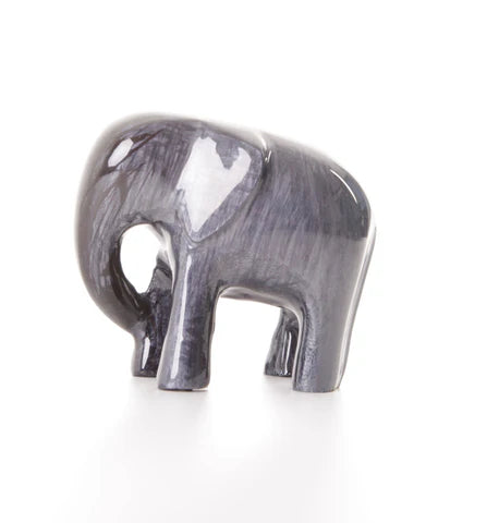 Brushed Black Elephant, Trunk Down