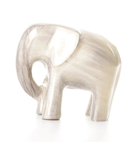 Brushed Silver Elephant, Trunk Down