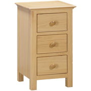 Morecombe Oak 3 drawer bedside