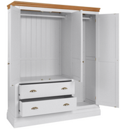 Lune Triple Wardrobe with 2 Drawers