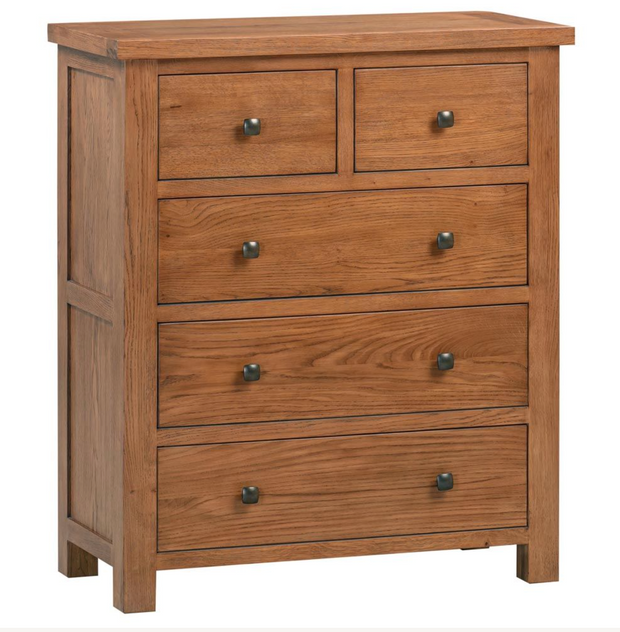 Derwent Rustic 2 over 3 Chest of Drawers