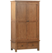 Derwent Rustic Double Wardrobe with 2 Drawers