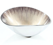 Brushed Silver Oval Bowl, Small