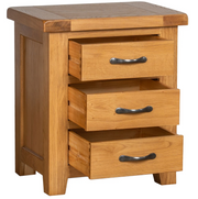 Spey 3 Drawer Bedside Table