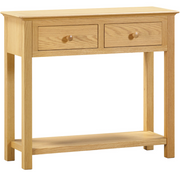 Morecombe Oak Console Table, 2 drawers