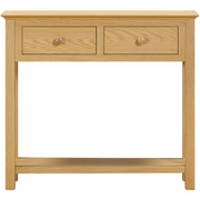 Morecombe Oak Console Table, 2 drawers