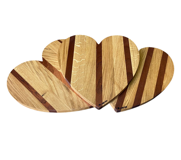 Striped Heart Chopping Board