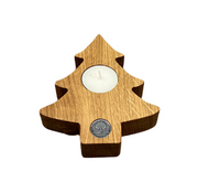 Oak Christmas Tree Candle Holder