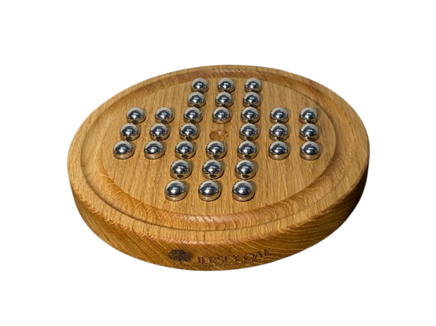 Solid Oak Solitaire Game