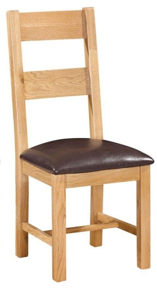 Blue Oak Ladder Back Dining Chair