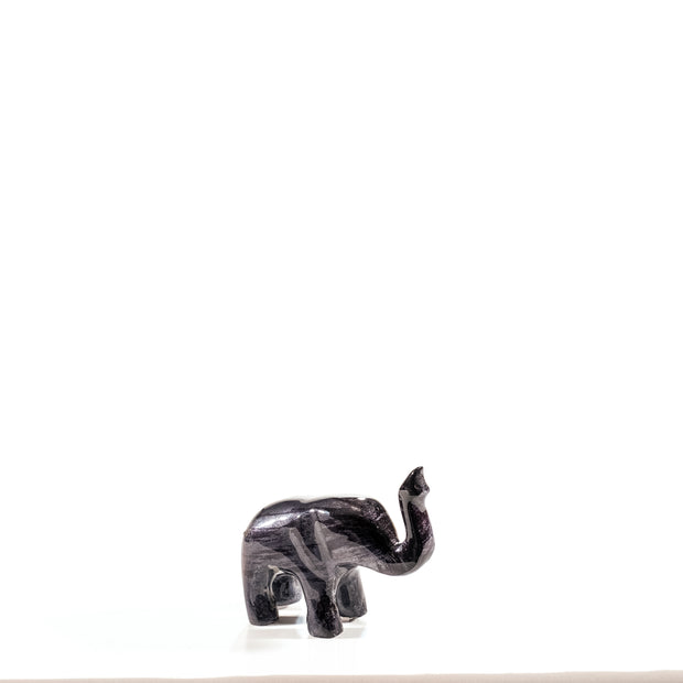 Brushed Black Elephant, Trunk Up