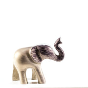 Brushed Silver Elephant, Trunk Up