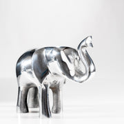 Polished Silver Elephant, Trunk up