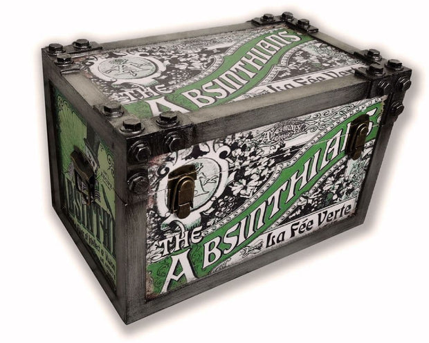 40cm Absinthe Metal Strapped Trunk