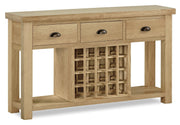 Grasmere Large Console Table with Wine Rack