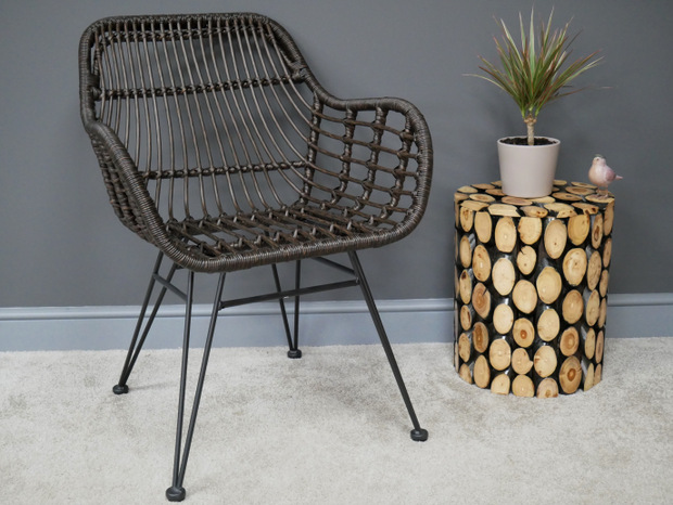 Rattan Chair, Black